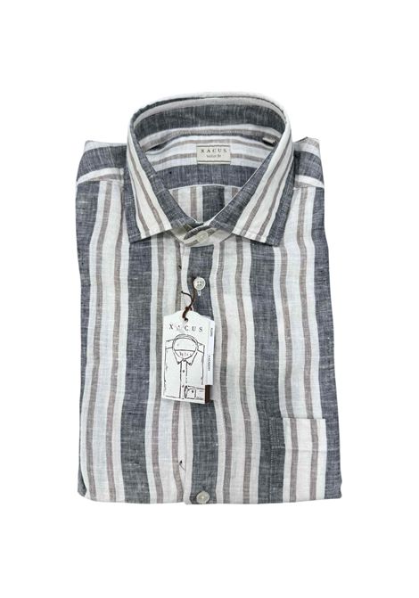 Camicia in lino a righe larghe e strette XACUS | Camicie | 61230 723ML003